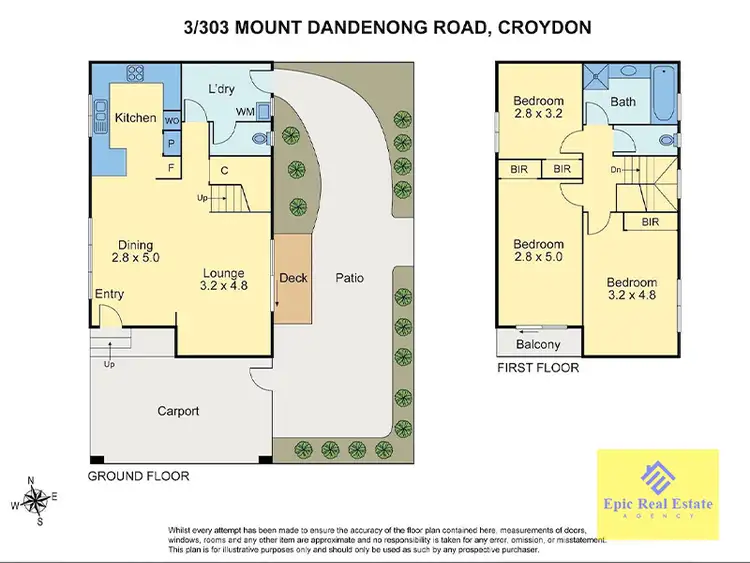 Floorplan of Homely townhouse listing, 3/303 Mt Dandenong Road, Croydon VIC 3136