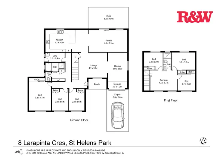 Floorplan of Homely house listing, 8 Larapinta Crescent, St Helens Park NSW 2560