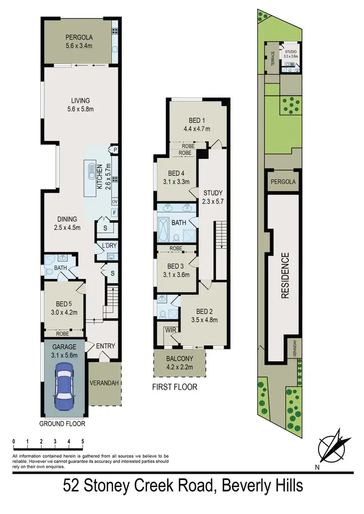 Floorplan of Homely semi-detached listing, 52A Stoney Creek Road, Beverly Hills NSW 2209