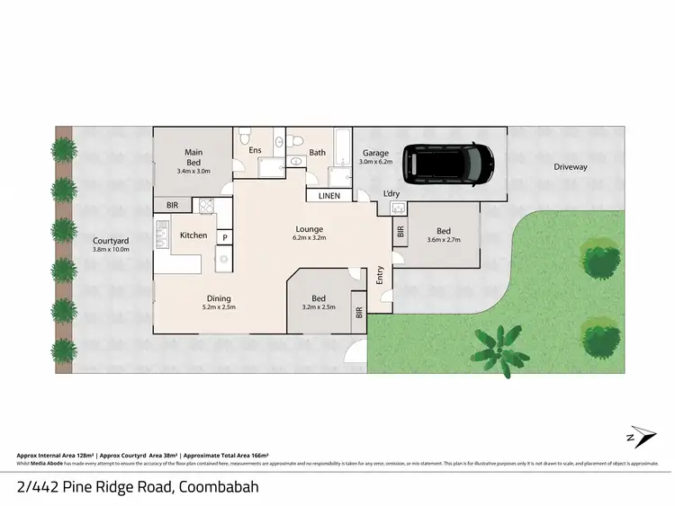 Floorplan of Homely townhouse listing, 2/442 Pine Ridge Road, Coombabah QLD 4216