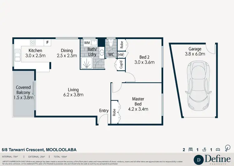Floorplan of Homely unit listing, 5/8 Tarwarri Crescent, Mooloolaba QLD 4557