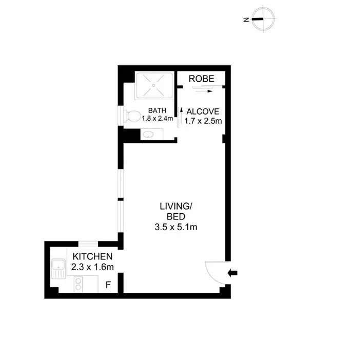 Floorplan of Homely apartment listing, 43/117 Macleay Street, Potts Point NSW 2011