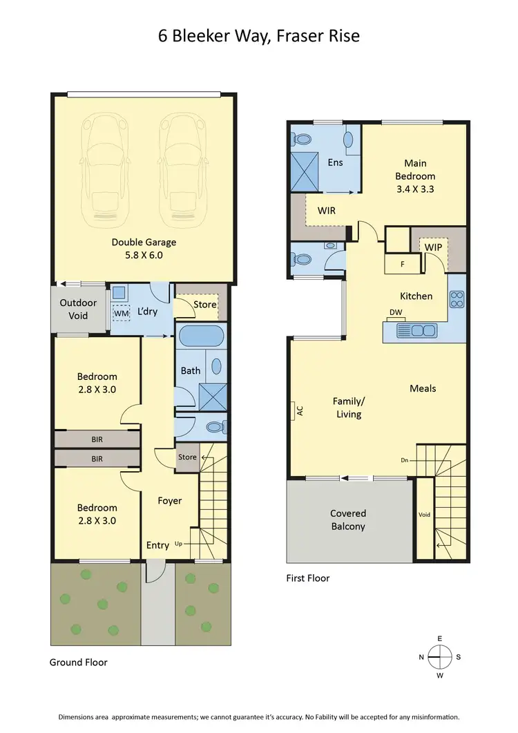 Floorplan of Homely townhouse listing, 6 Bleeker Way, Fraser Rise VIC 3336