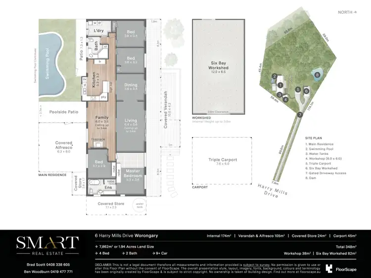 Floorplan of Homely rural property listing, 6 Harry Mills Drive, Worongary QLD 4213