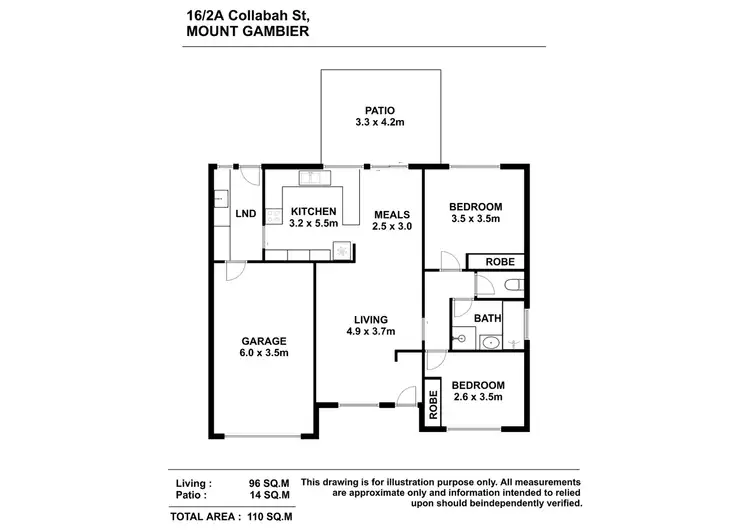 Floorplan of Homely unit listing, 16/2A Coolabah Street, Mount Gambier SA 5290