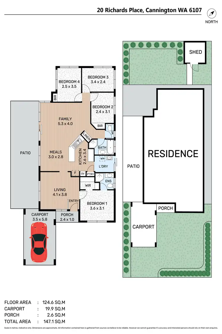 Floorplan of Homely house listing, 20 Richards Place, Cannington WA 6107