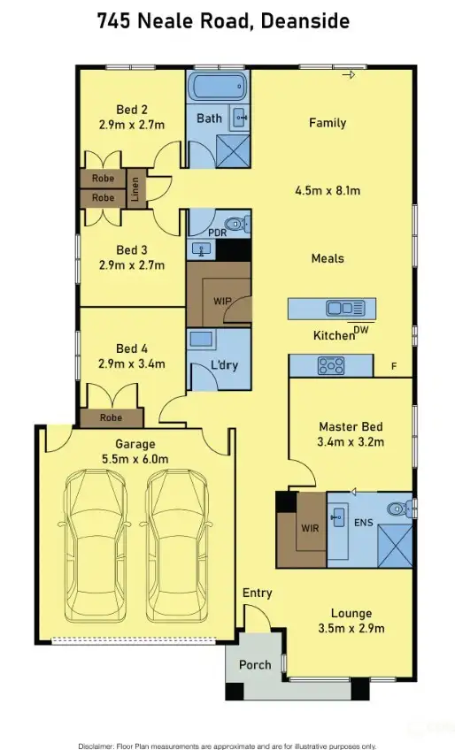 Floorplan of Homely house listing, 745 Neale Road, Deanside VIC 3336