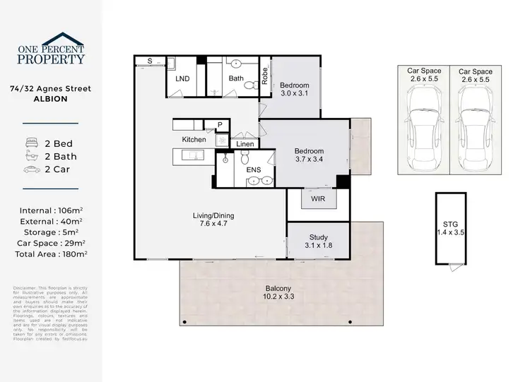 Floorplan of Homely apartment listing, 74/32 Agnes Street, Albion QLD 4010