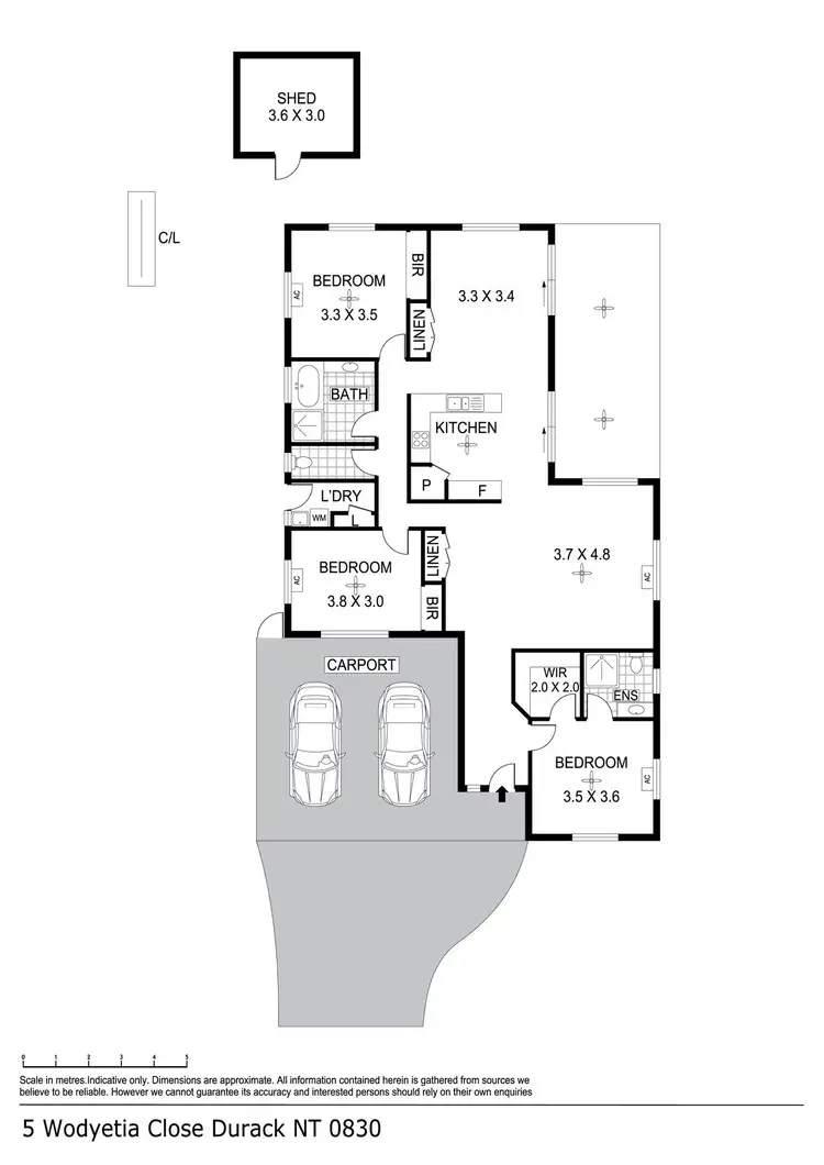 Floorplan of Homely house listing, 5 Wodyetia Close, Durack NT 830
