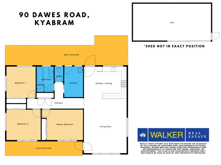Floorplan of Homely house listing, 90 Dawes Road, Kyabram VIC 3620