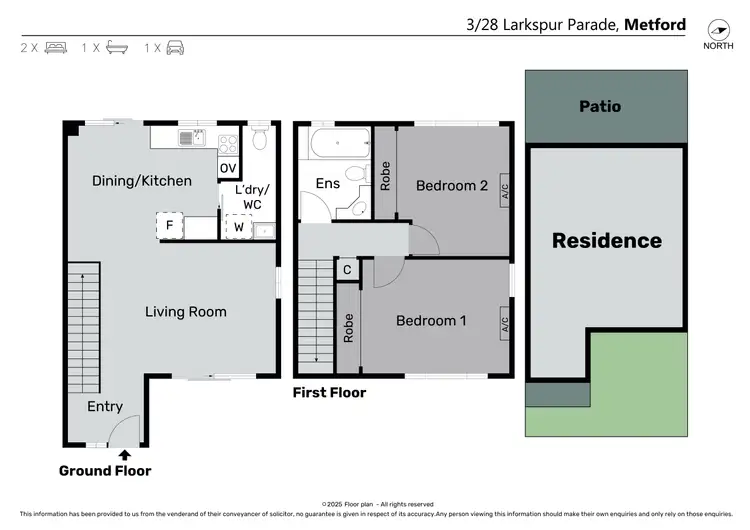 Floorplan of Homely unit listing, 3/28 Larkspur Parade, Metford NSW 2323