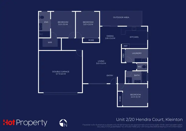 Floorplan of Homely unit listing, Unit 2/20 Hendra Court, Kleinton QLD 4352