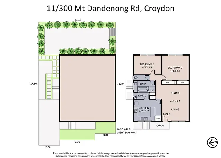 Floorplan of Homely unit listing, 11/300-308 MT DANDENONG ROAD, Croydon VIC 3136