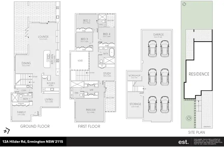 Floorplan of Homely semi-detached listing, 12A Hilder Road, Ermington NSW 2115