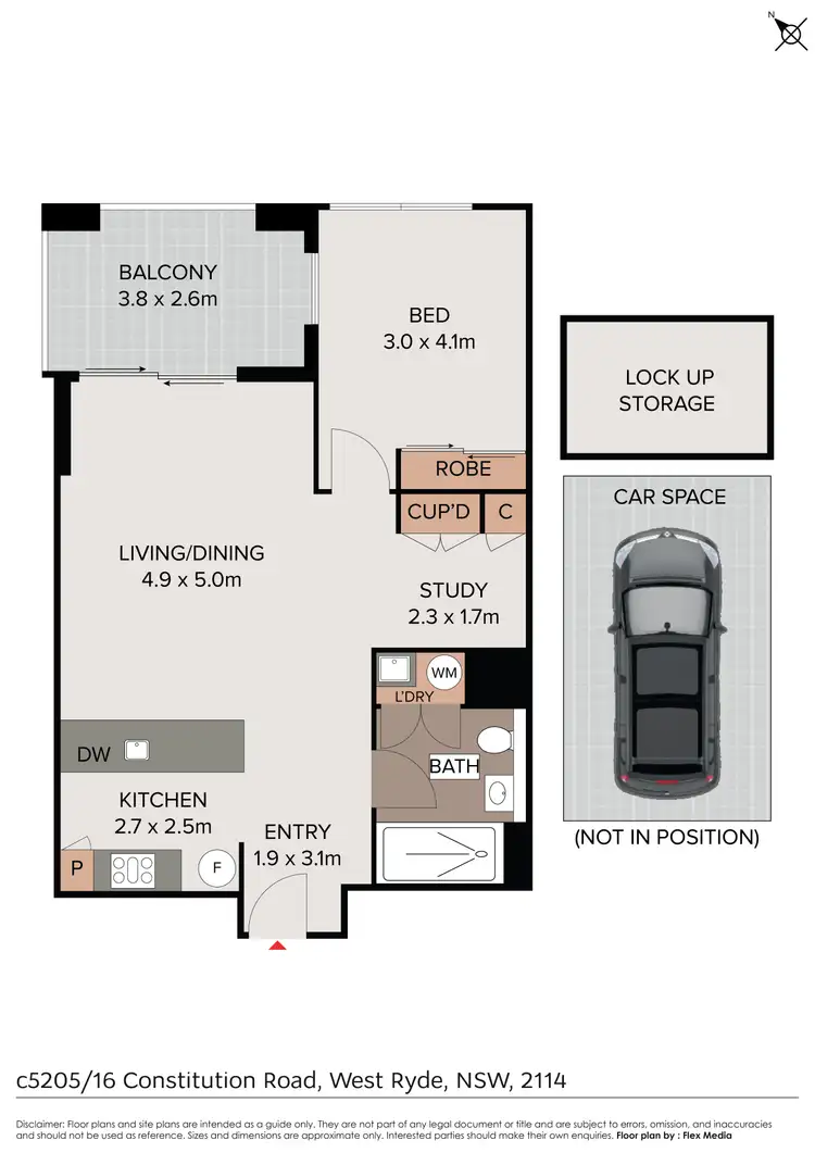 Floorplan of Homely apartment listing, c5205/16 Constitution Road, Ryde NSW 2112