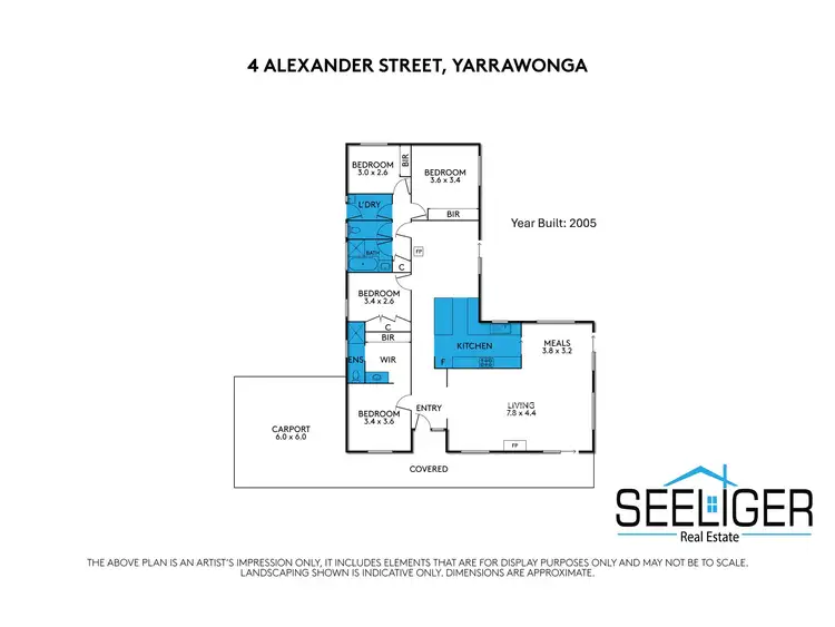 Floorplan of Homely house listing, 4 Alexander Street, Yarrawonga VIC 3730