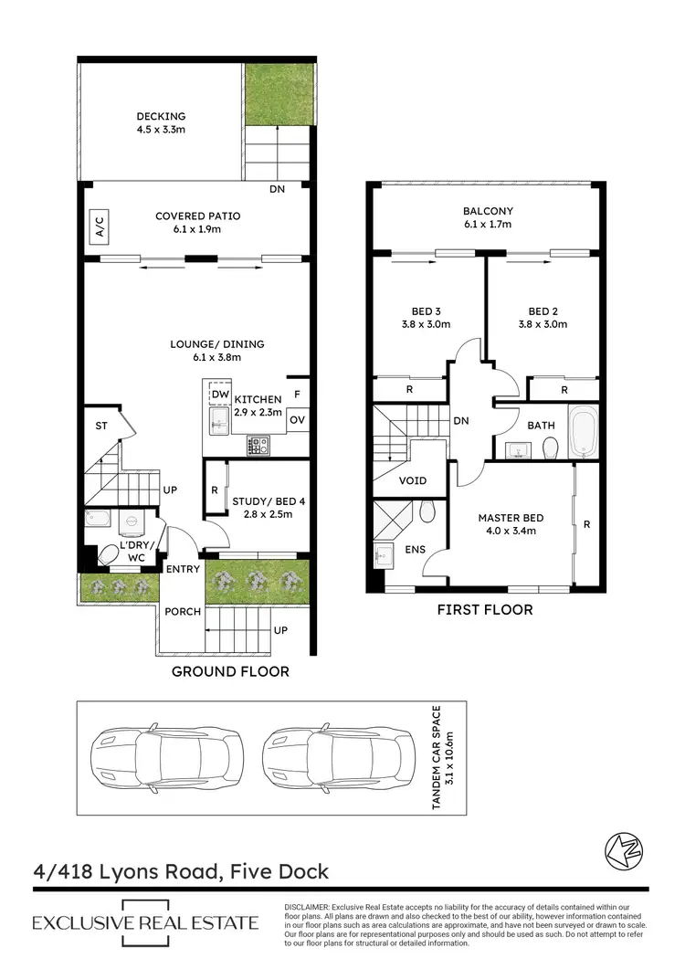 Floorplan of Homely townhouse listing, 4/418 Lyons Road, Five Dock NSW 2046