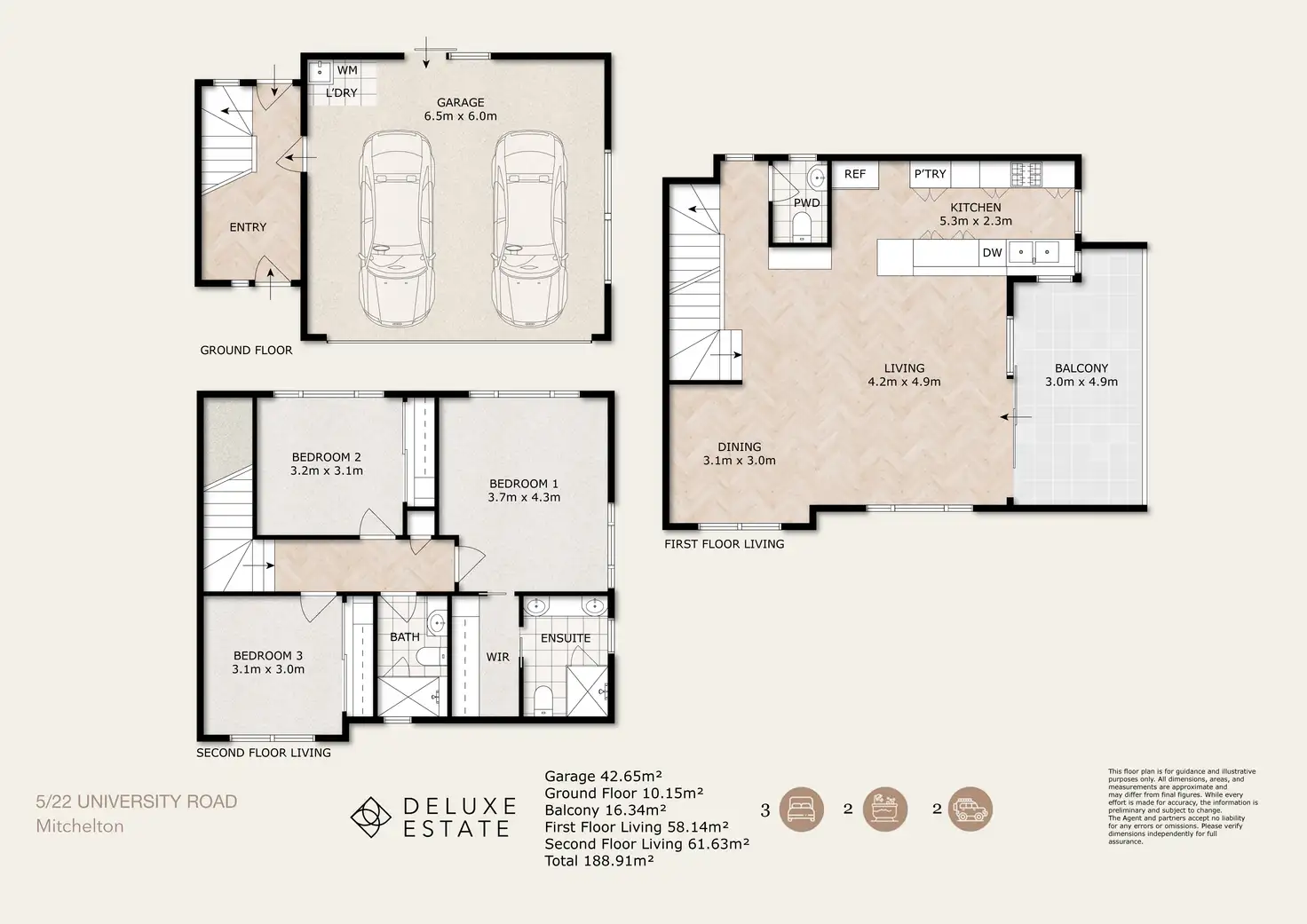 Floorplan of Homely townhouse listing, 22 University Road, Mitchelton QLD 4053