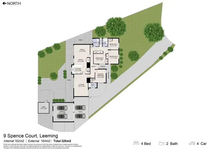 Floorplan of Homely house listing, 9 Spence Court, Leeming WA 6149