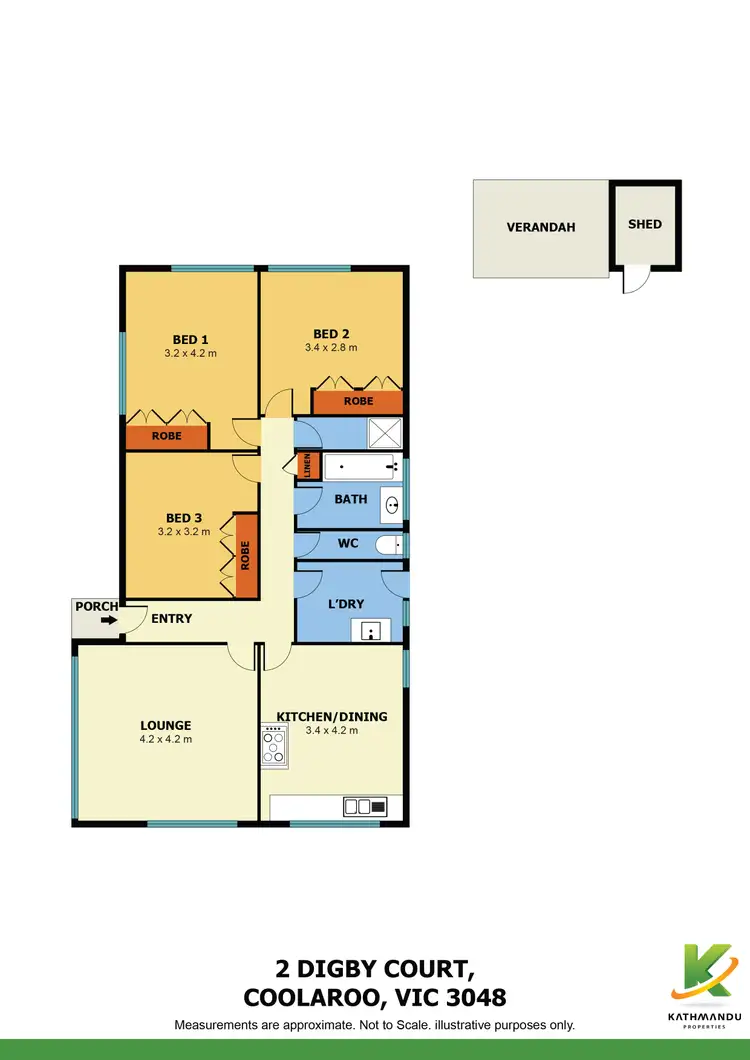 Floorplan of Homely house listing, 2 Digby Court, Coolaroo VIC 3048