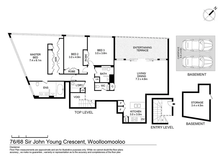 Floorplan of Homely apartment listing, 76/68 Sir John Young Crescent, Woolloomooloo NSW 2011