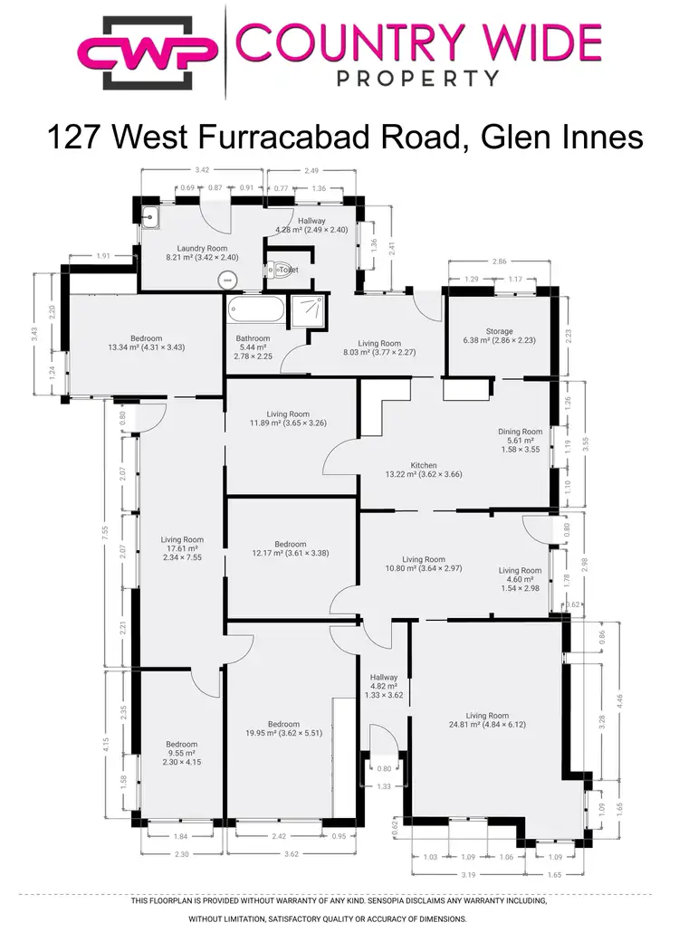 Floorplan of Homely rural property listing, 127 West Furracabad Road, Glen Innes NSW 2370