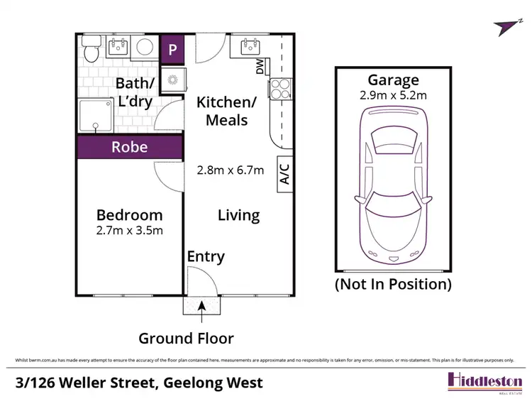 Floorplan of Homely unit listing, 3/126 Weller Street, Geelong West VIC 3218