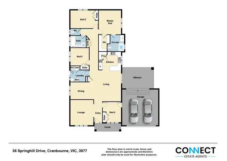 Floorplan of Homely house listing, 36 Springhill Drive, Cranbourne VIC 3977