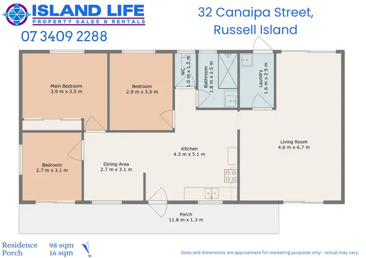 Floorplan of Homely house listing, 32 Canaipa Road, Russell Island QLD 4184