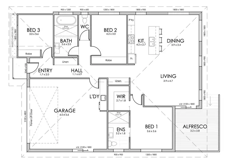 Floorplan of Homely house listing, 6 Parknook Close, Latrobe TAS 7307