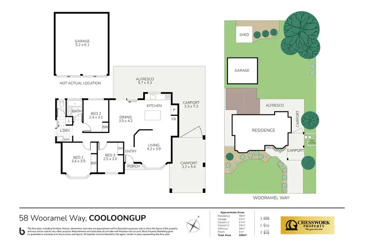 Floorplan of Homely house listing, 58 Wooramel Way, Cooloongup WA 6168