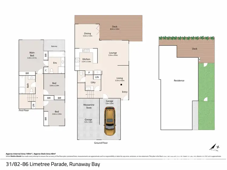 Floorplan of Homely townhouse listing, 31/82-86 Limetree Parade, Runaway Bay QLD 4216