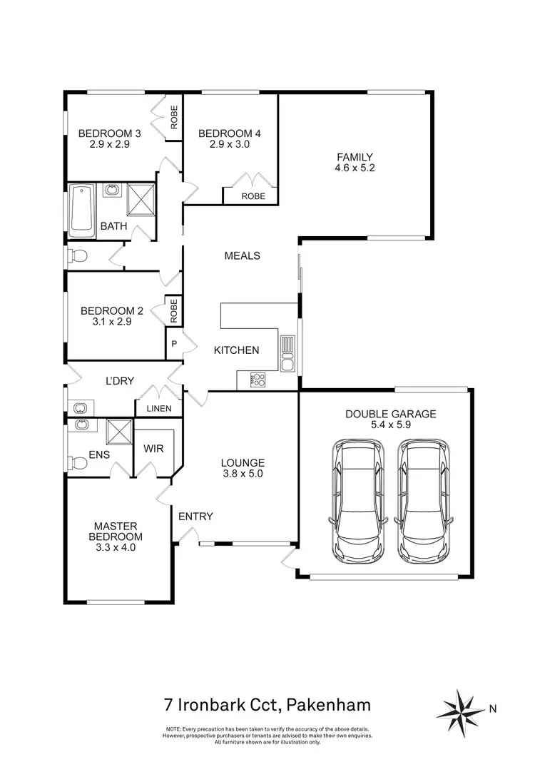 Floorplan of Homely house listing, 7 Ironbark Circuit, Pakenham VIC 3810