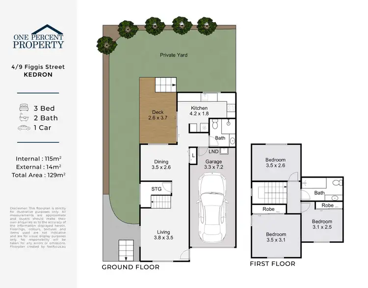 Floorplan of Homely townhouse listing, 4/9 Figgis Street, Kedron QLD 4031