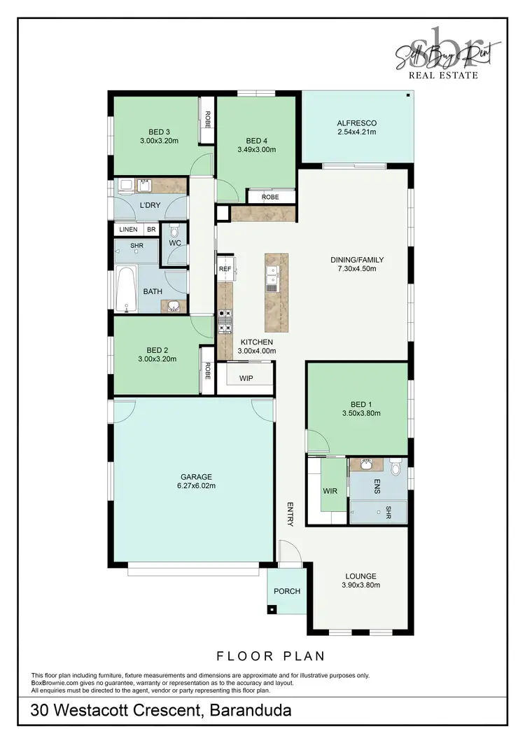 Floorplan of Homely house listing, 30 WESTACOTT CRESCENT, Baranduda VIC 3691