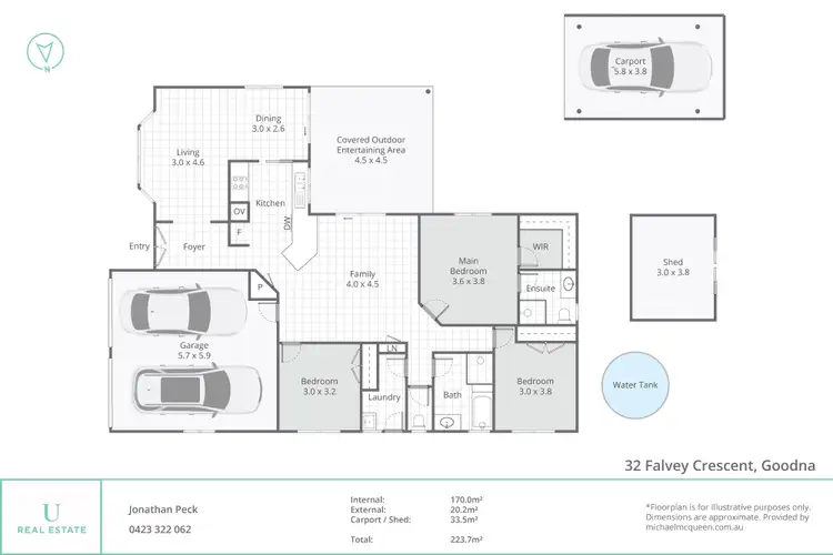 Floorplan of Homely house listing, 32 Falvey Crescent, Goodna QLD 4300