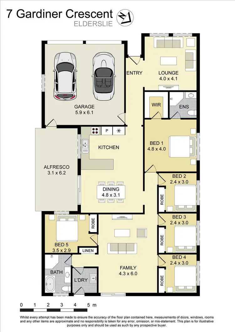 Floorplan of Homely house listing, 7 Gardiner Crescent, Elderslie NSW 2570