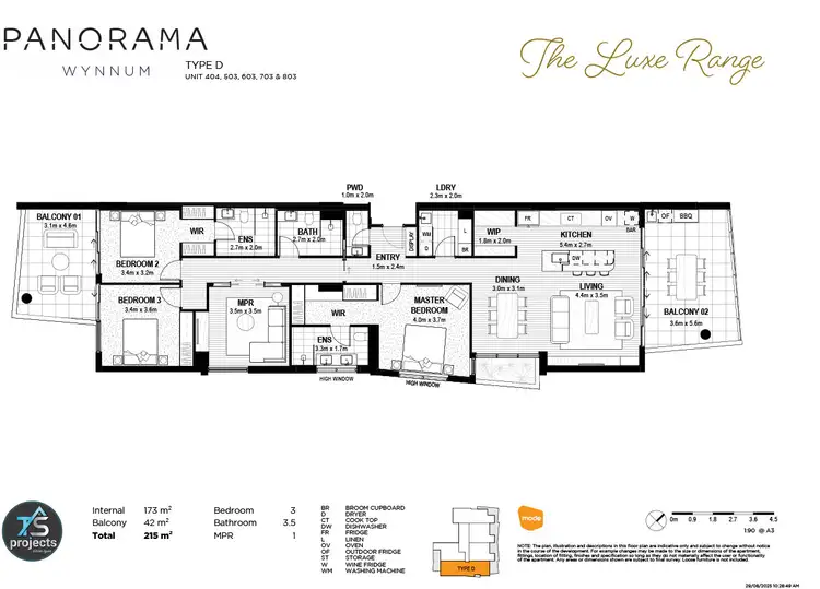 Floorplan of Homely apartment listing, 503/35 BAY TERRACE, Wynnum QLD 4178
