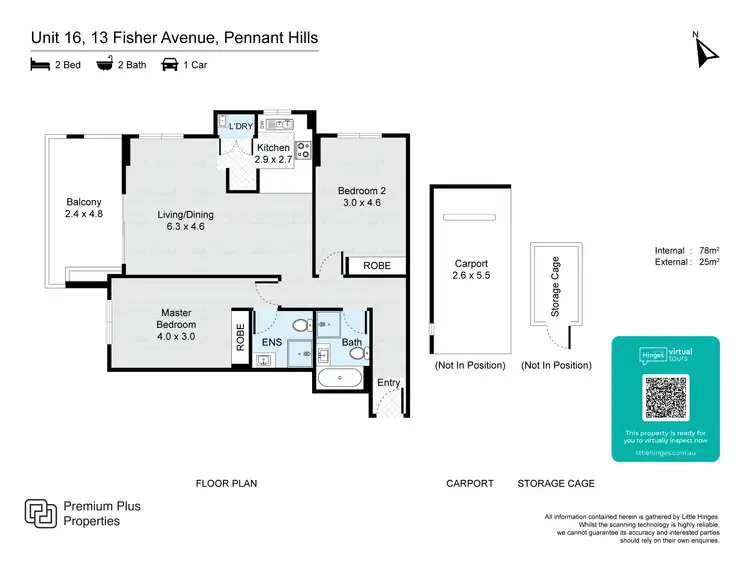 Floorplan of Homely apartment listing, 16/13 Fisher Avenue, Pennant Hills NSW 2120
