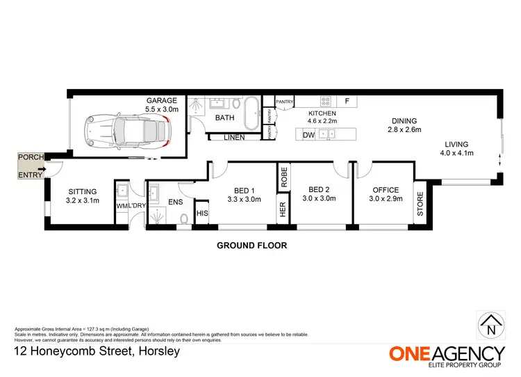Floorplan of Homely semi-detached listing, 12A Honeycomb Street, Horsley NSW 2530