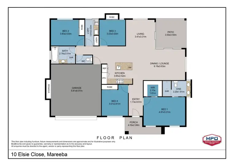 Floorplan of Homely house listing, 10 Elsie Close, Mareeba QLD 4880