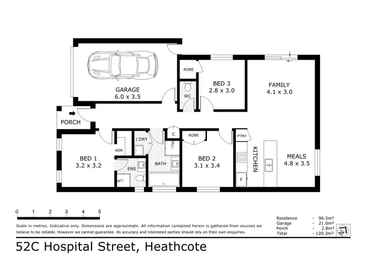 Floorplan of Homely townhouse listing, 52C Hospital Street, Heathcote VIC 3523