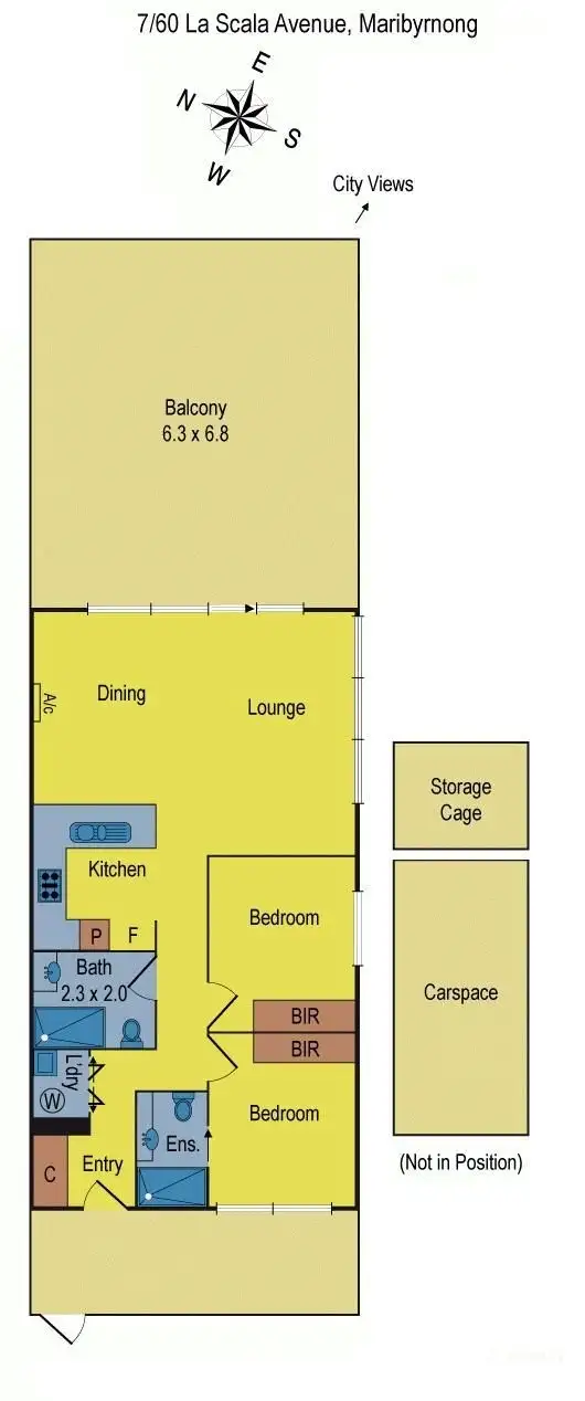 Floorplan of Homely apartment listing, 7/60 La Scala Avenue, Maribyrnong VIC 3032