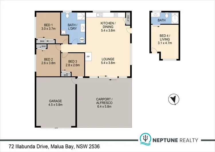 Floorplan of Homely house listing, 72 Illabunda Drive, Malua Bay NSW 2536