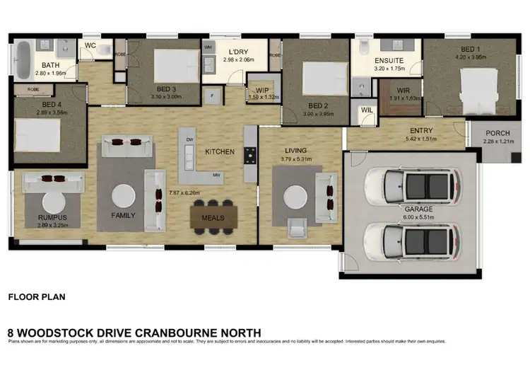 Floorplan of Homely house listing, 8 Woodstock Drive, Cranbourne North VIC 3977