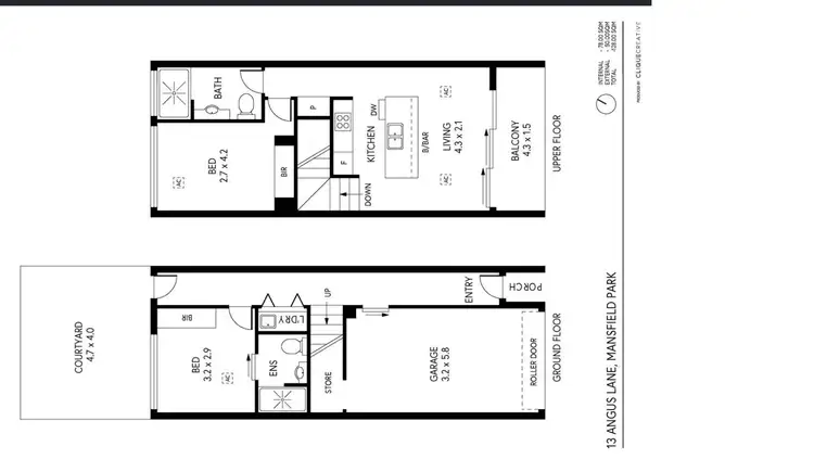 Floorplan of Homely townhouse listing, 13 Angus Lane, Mansfield Park SA 5012
