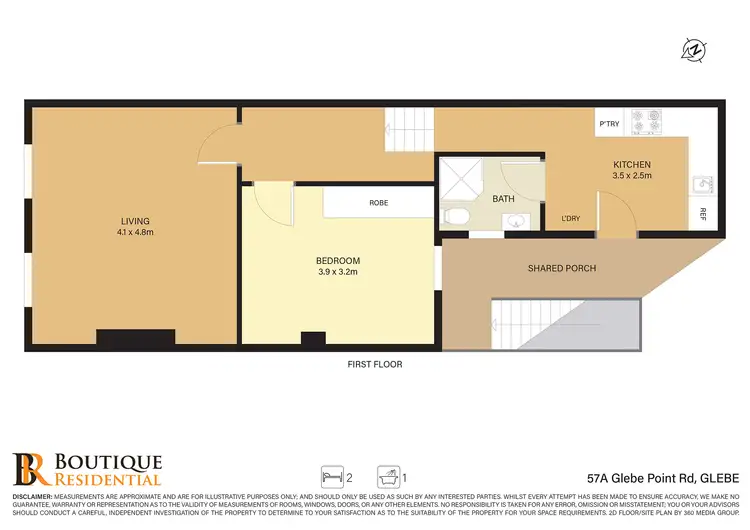 Floorplan of Homely apartment listing, 57A Glebe Point Road, Glebe NSW 2037