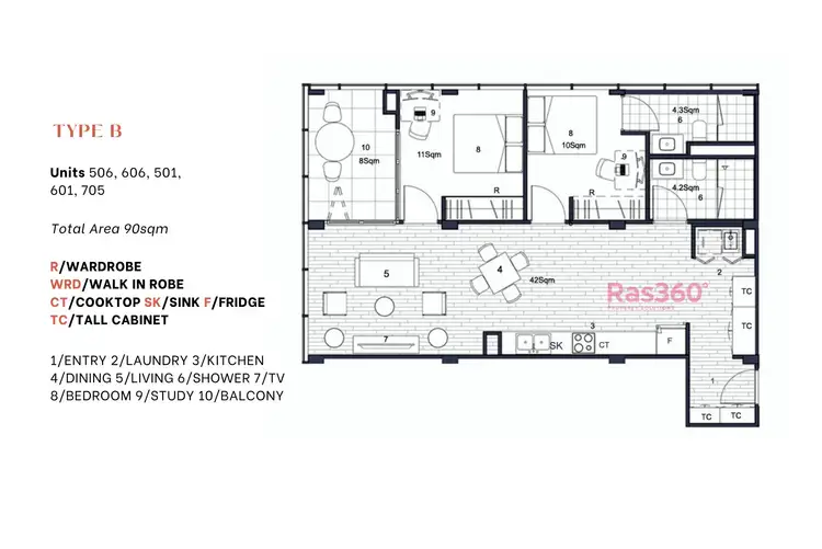 Floorplan of Homely apartment listing, 606/50 Carl Street, Woolloongabba QLD 4102