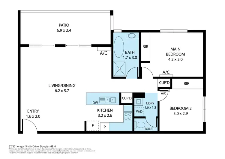Floorplan of Homely unit listing, 57/321 Angus Smith Drive, Douglas QLD 4814