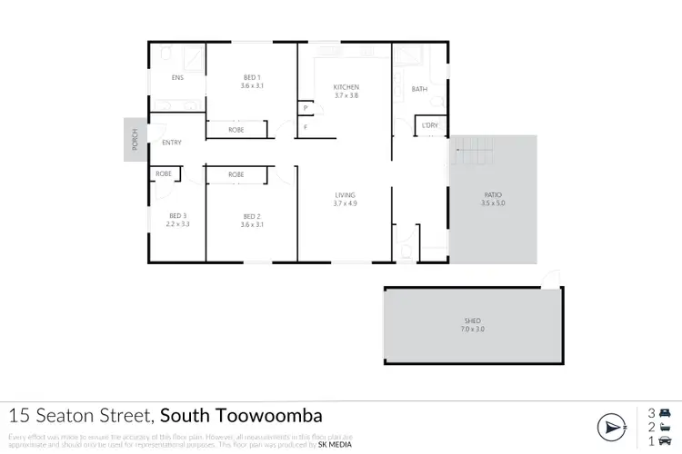 Floorplan of Homely house listing, 15 Seaton Street, South Toowoomba QLD 4350